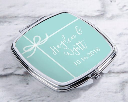 Personalized Silver Compact - Something Blue