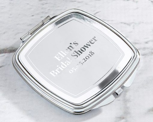Personalized Silver Compact - Silver Foil
