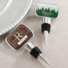 Personalized Bottle Stopper with Epoxy Dome - Winter