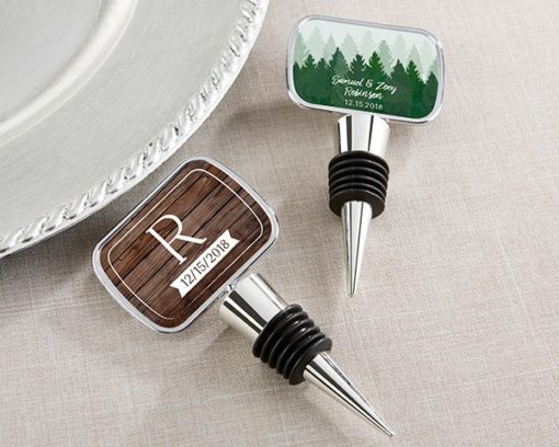 Personalized Bottle Stopper with Epoxy Dome - Winter