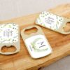 Personalized Gold Bottle Opener with Epoxy Dome - Botanical Garden