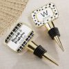 Personalized Gold Bottle Stopper with Epoxy Dome - Modern Classic