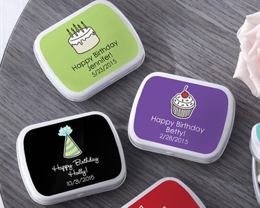 White Mint Tin - Birthday (Available Personalized)