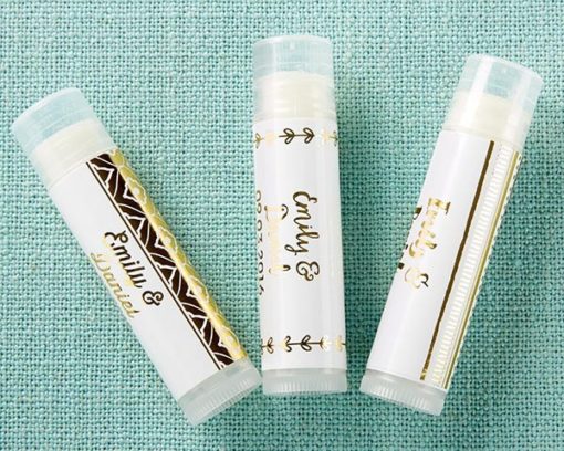 Personalized Lip Balm - Gold Foil (Set of 12)