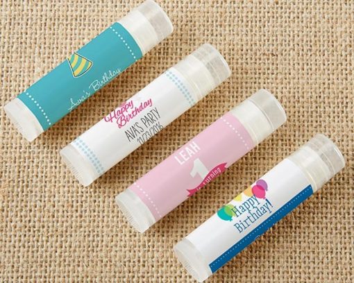 Personalized Lip Balm - Birthday (Set of 12)