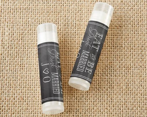 Personalized Lip Balm - Eat, Drink & Be Married (Set of 12)