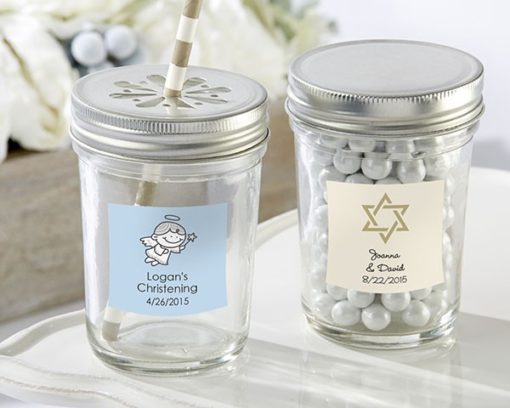 Personalized Glass Mason Jar - Religious (Set of 12)