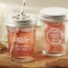 Personalized Printed Glass Mason Jar - Kate's Rustic Baby Shower Collection (Set of 12)
