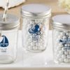Personalized Printed Glass Mason Jar - Kate's Nautical Baby Shower Collection (Set of 12)