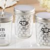 Personalized Glass Mason Jar - Kate's Born To Be Wild Baby Shower Collection