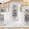 Personalized Printed Glass Mason Jar - Eat, Drink & Be Married (Set of 12)