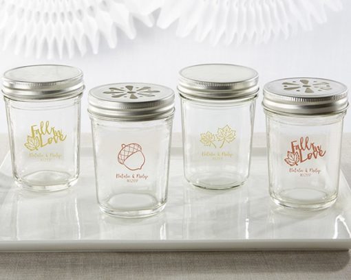 Personalized Printed Glass Mason Jar - Fall (Set of 12)