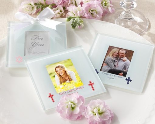 Personalized Frosted-Glass Photo Coaster - Religious (Set of 12)