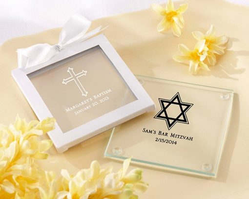 Personalized Glass Coaster - Religious (Set of 12)