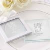 Personalized Glass Coaster - He Asked, She Said Yes (Set of 12)