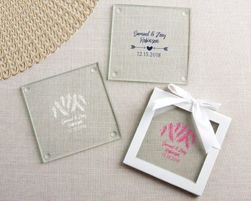 Personalized Glass Coasters - Winter (Set of 12)