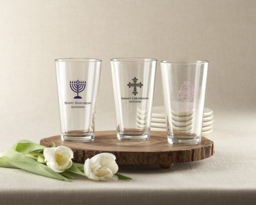Personalized 16 oz. Pint Glass (Religious Designs)