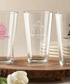 Personalized 16 oz. Pint Glass (Birthday Designs)
