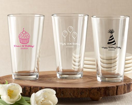 Personalized 16 oz. Pint Glass (Birthday Designs)