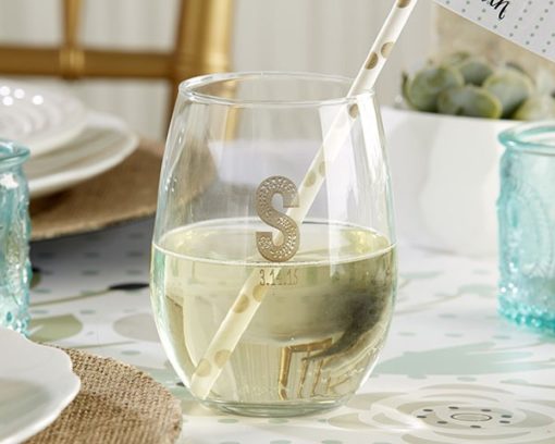 Personalized 9 oz. Stemless Wine Glass - Kate's Rustic Wedding Collection