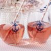 Personalized 9 oz. Stemless Wine Glass - Kate's Nautical Bridal Shower Collection