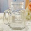 Personalized 16 oz. Mason Jar Mug - Wedding