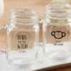 Personalized 16 oz. Mason Jar Mug - Kate's Born To Be Wild Baby Shower Collection