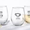 Personalized Stemless Glass-Kate's Born To Be Wild Baby Shower Collection