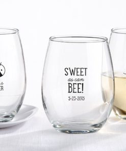 Personalized Stemless Glass - Sweet As Can Bee
