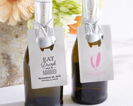 Personalized Silver Credit Card Bottle Opener - Wedding/Bridal