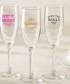 Personalized Champagne Flute - Birthday