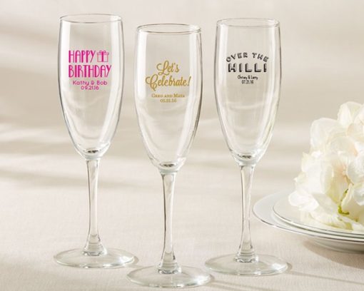 Personalized Champagne Flute - Birthday