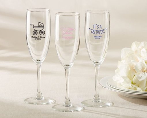 Personalized Champagne Flute - Baby Shower