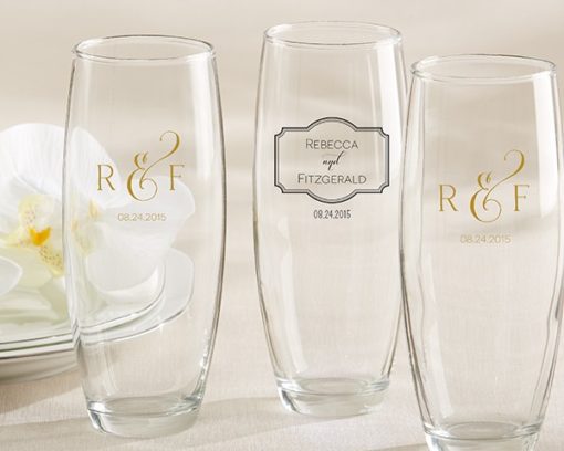 Personalized 9 oz. Stemless Champagne Glass - Classic