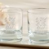 Personalized 9 oz. Rocks Glass - He Asked, She Said Yes