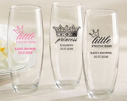Personalized 9 oz. Stemless Champagne Glass - Little Princess