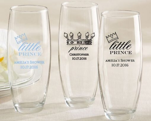 Personalized 9 oz. Stemless Champagne Glass - Little Prince