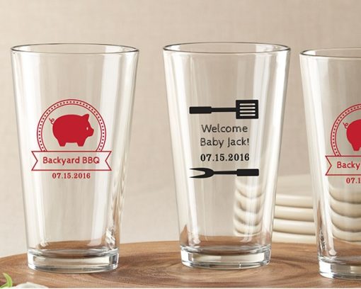 Personalized 16 oz. Pint Glass - BBQ