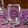 Personalized 9 oz. Stemless Wine Glass - Indian Jewel