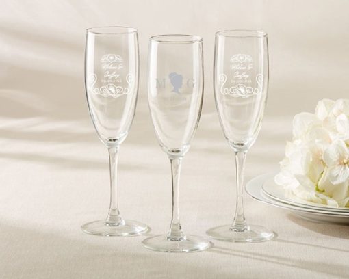 Personalized Champagne Flute - English Garden