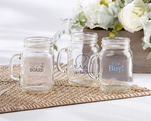 Personalized Mini Mason Shot Glass - Baby Shower