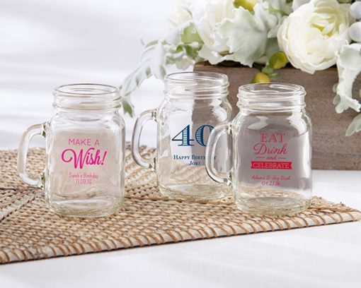 Personalized Mini Mason Glass - Birthday