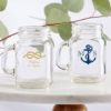 Personalized Mini Mason Glass - Nautical Wedding