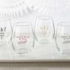 Personalized 9 oz. Stemless Wine Glass - Vineyard