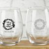 Personalized 9 oz. Stemless Wine Glass - Romantic Garden