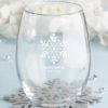 Personalized 9 oz. Stemless Wine Glass - Holiday