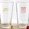 Personalized 16 oz. Pint Glass - Holiday