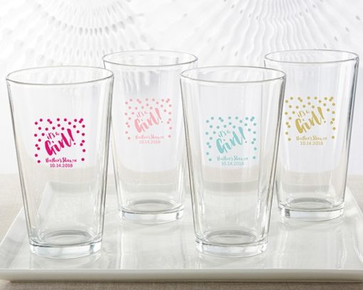 Personalized 16 oz. Pint Glass - It's a Girl!