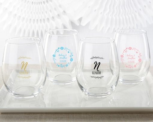 Personalized 15 oz. Stemless Wine Glass - Ethereal