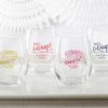 Personalized 15 oz. Stemless Wine Glass - Party Time